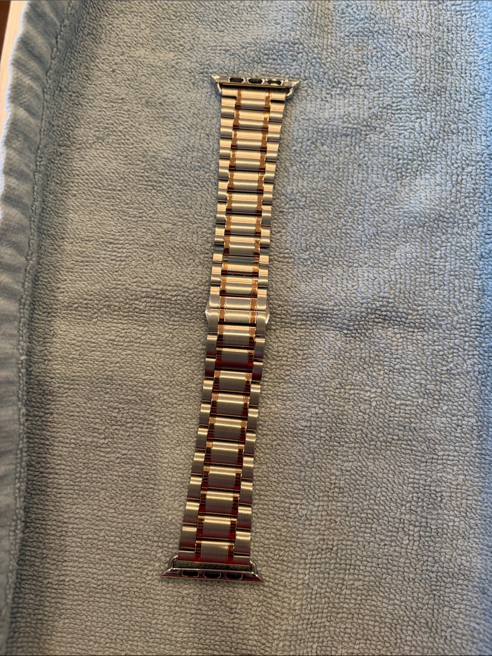 Amazon Two-Tone Metal Watch Band - Silver & Rose Gold
